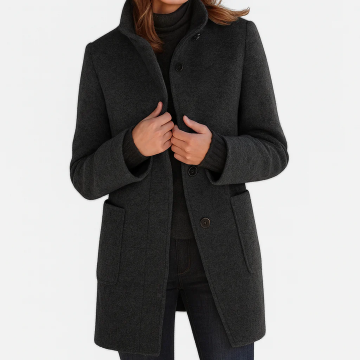 Dorothea fitted button front coat – image 6