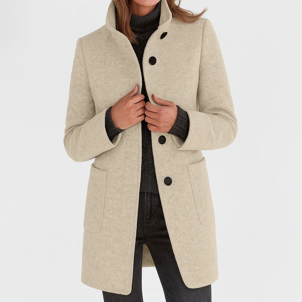 Dorothea fitted button front coat – image 10