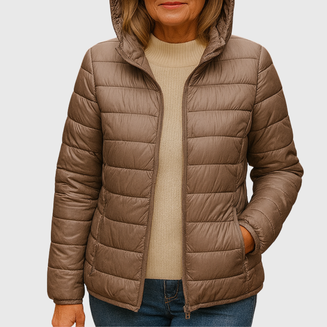 Bryony wrap quilted puffer jacket