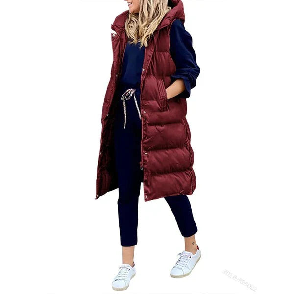 Millicent longline sleeveless coat gilet – image 3