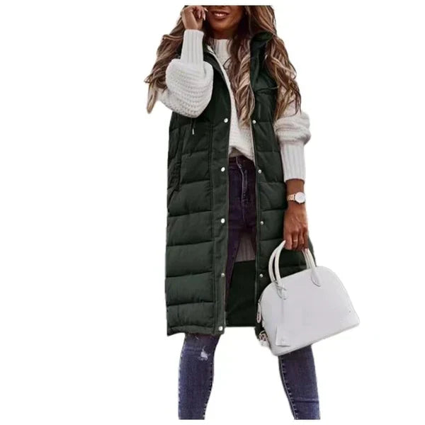 Millicent longline sleeveless coat gilet