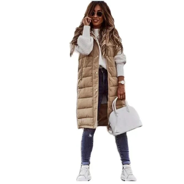 Millicent longline sleeveless coat gilet – image 2