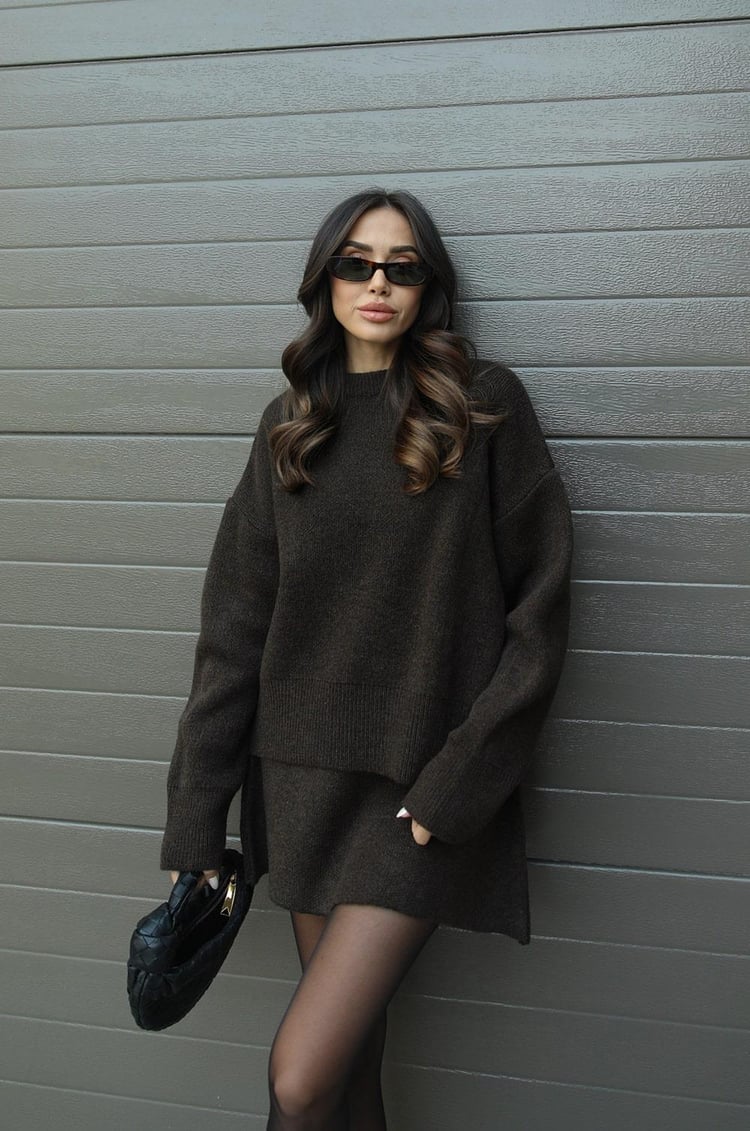 Hanna two piece knit jumper and skirt co-ord set, gallery image 25