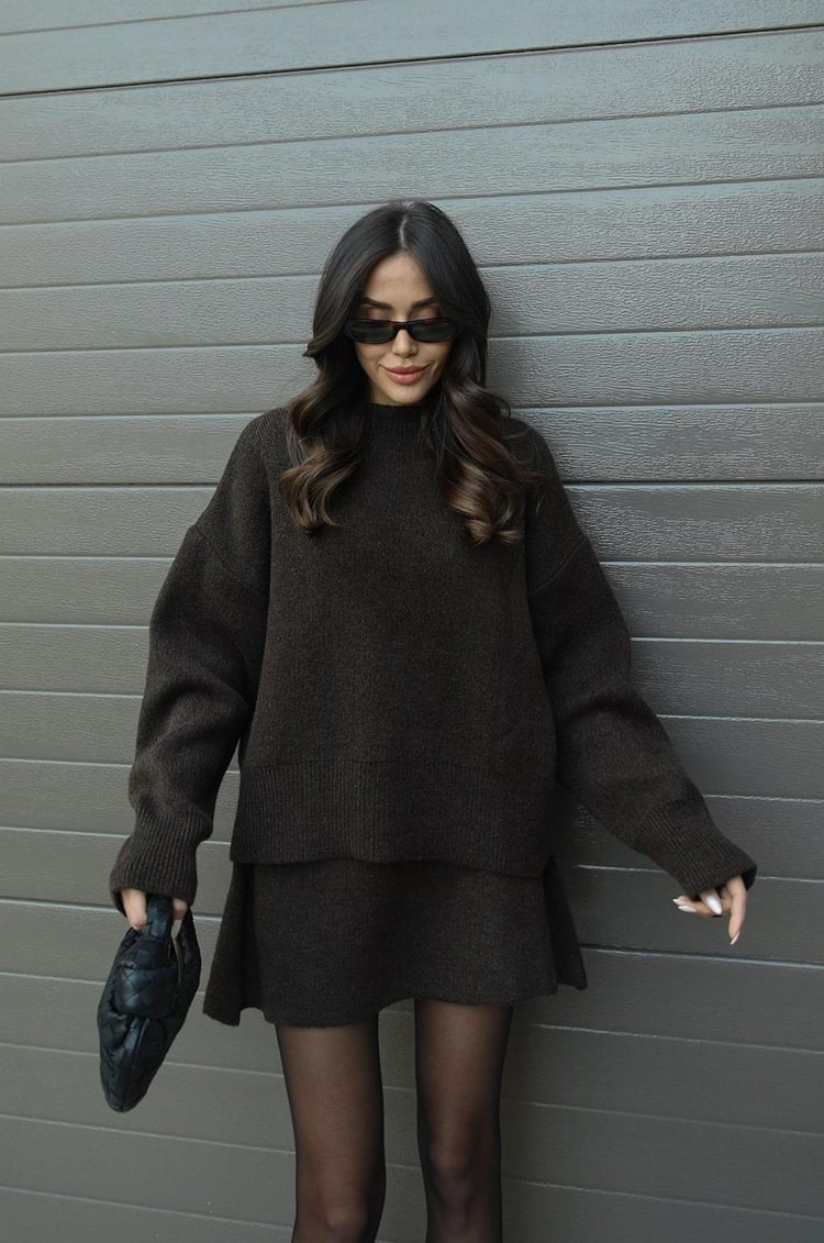 Hanna two piece knit jumper and skirt co-ord set, gallery image 27