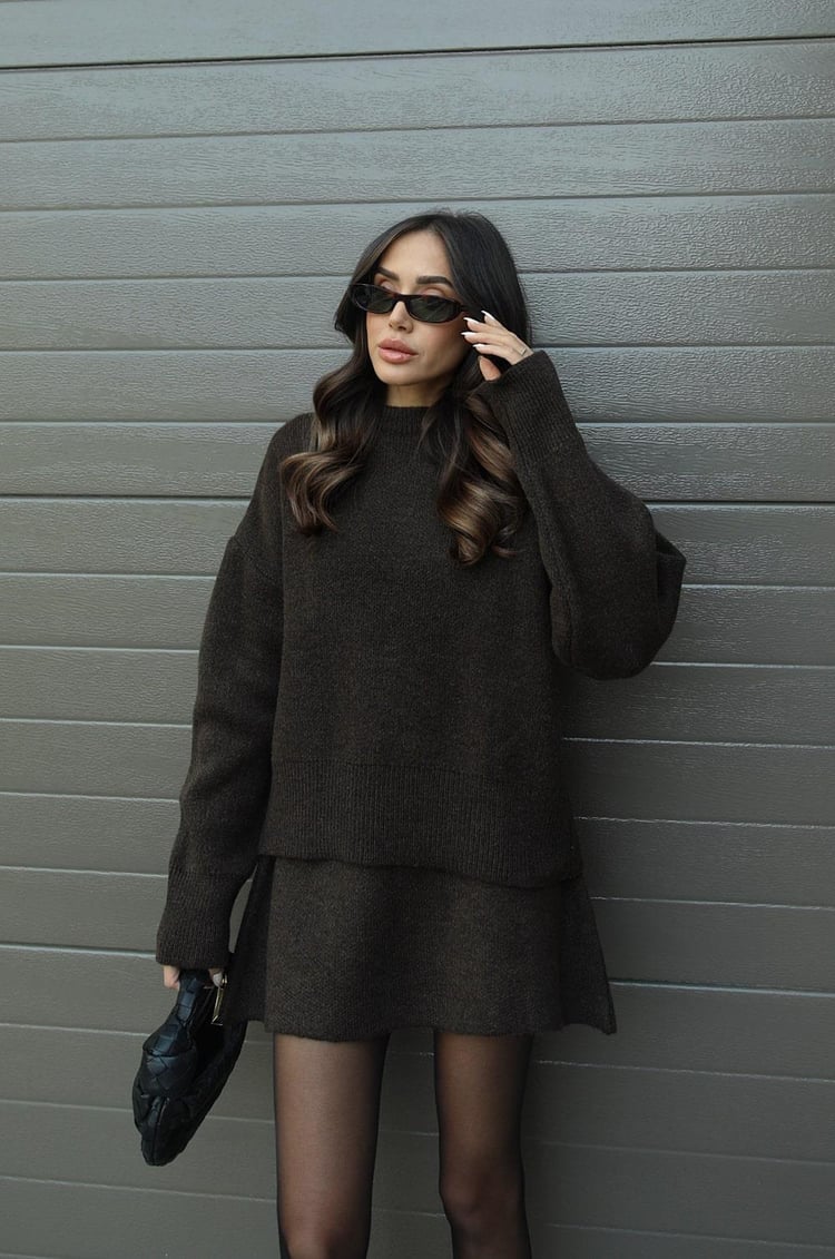 Hanna two piece knit jumper and skirt co-ord set, gallery image 28