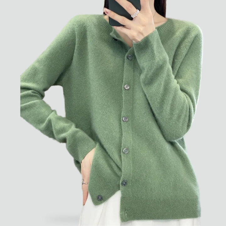Liv merino wool cardigan in light green