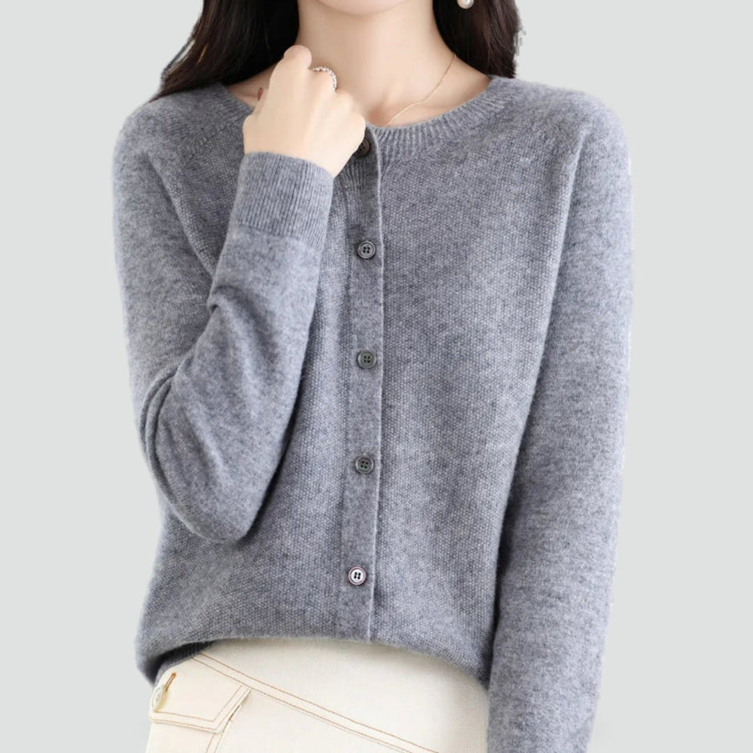 Liv merino wool cardigan in grey