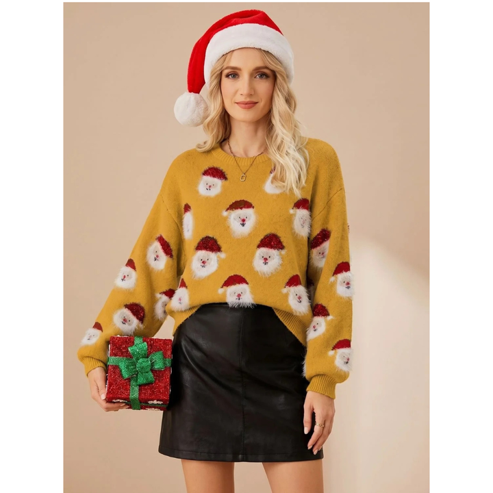 Katinka oversized Christmas jumper in yellow