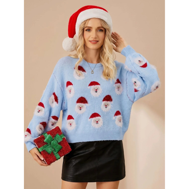 Katinka oversized Christmas jumper in blue