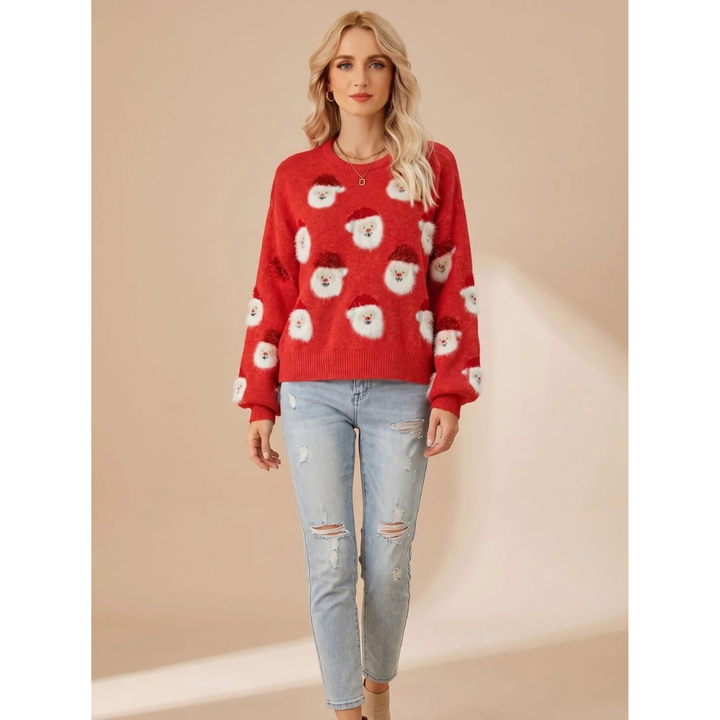 Katinka oversized Christmas jumper in red