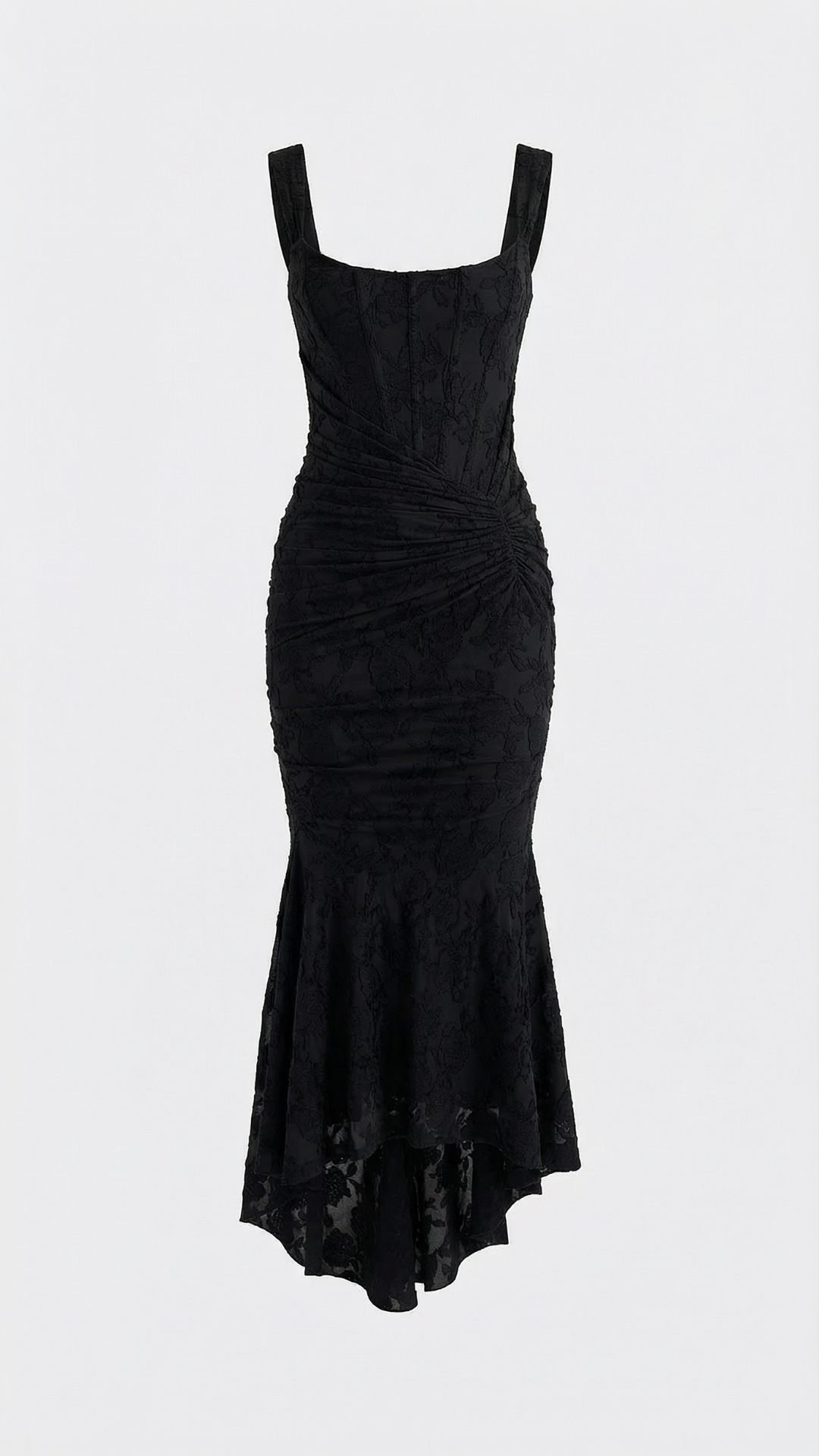 Eleanora corset bodice high low midi dress – image 11