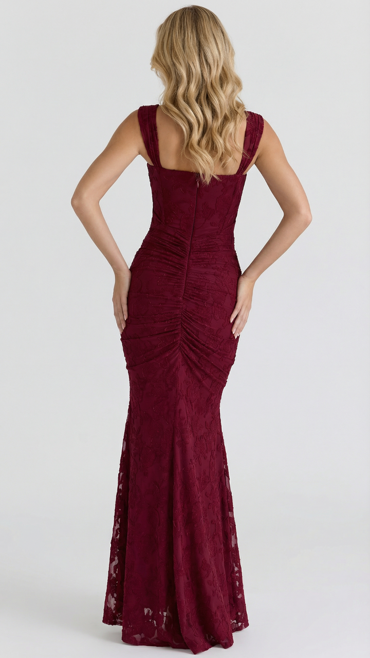 Eleanora corset bodice high low midi dress – image 14