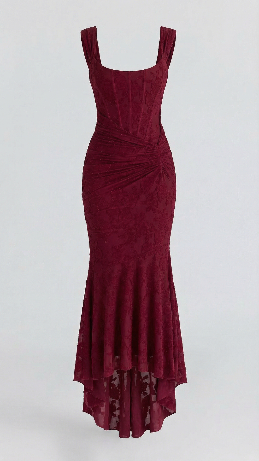 Eleanora corset bodice high low midi dress – image 15