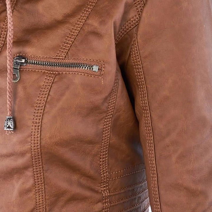 Odessa hooded faux leather jacket, gallery image 9