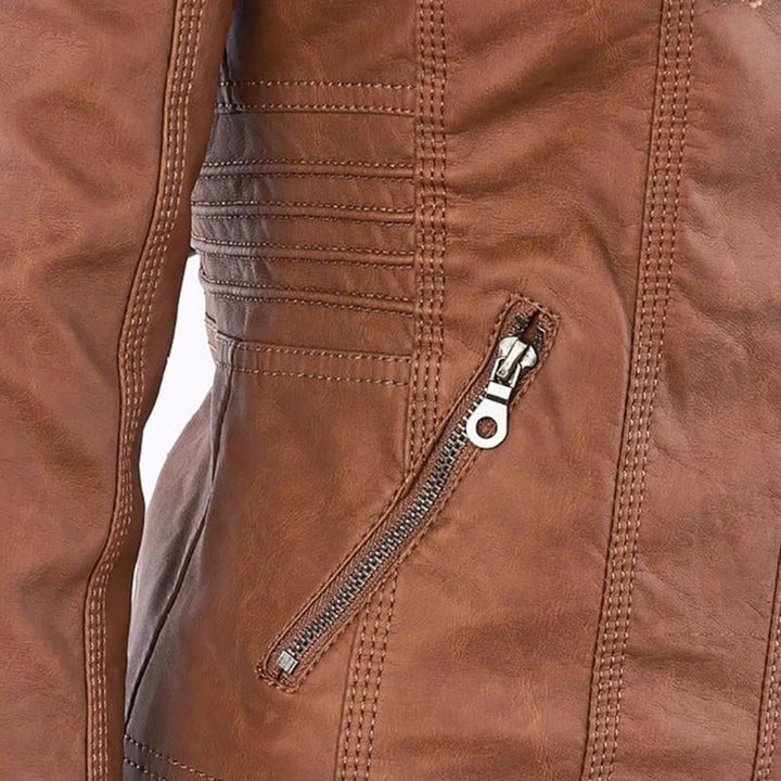 Odessa hooded faux leather jacket, gallery image 10