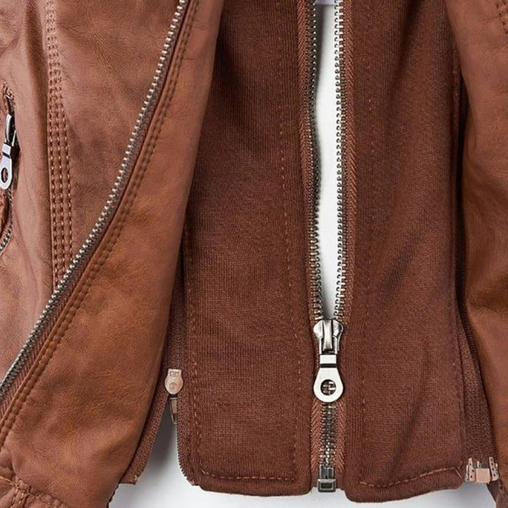 Odessa hooded faux leather jacket, gallery image 11