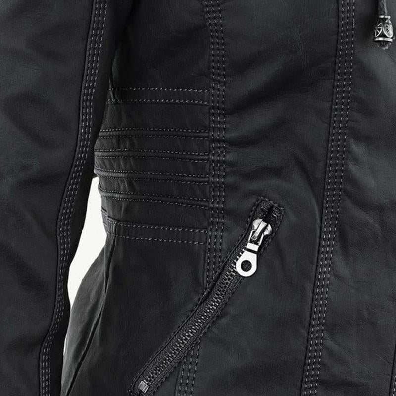 Odessa hooded faux leather jacket, gallery image 14