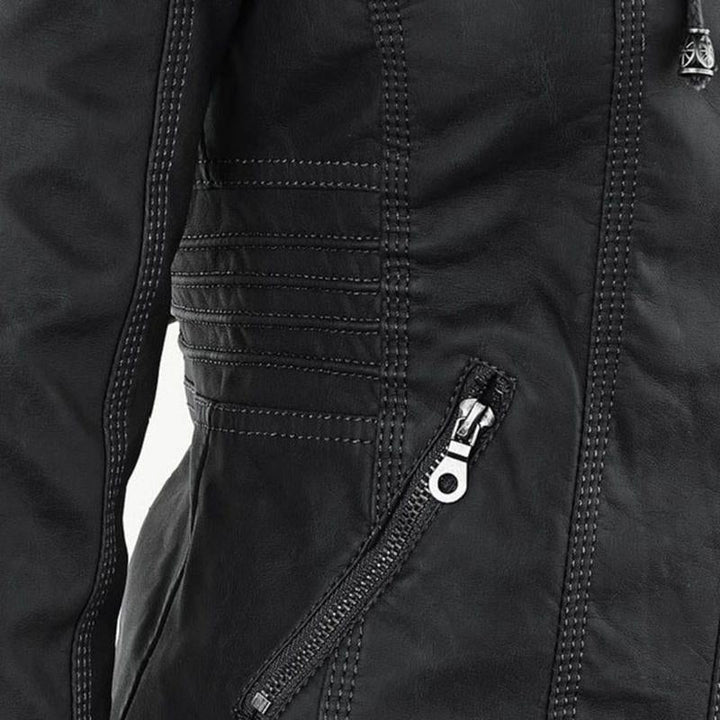 Odessa hooded faux leather jacket, gallery image 14