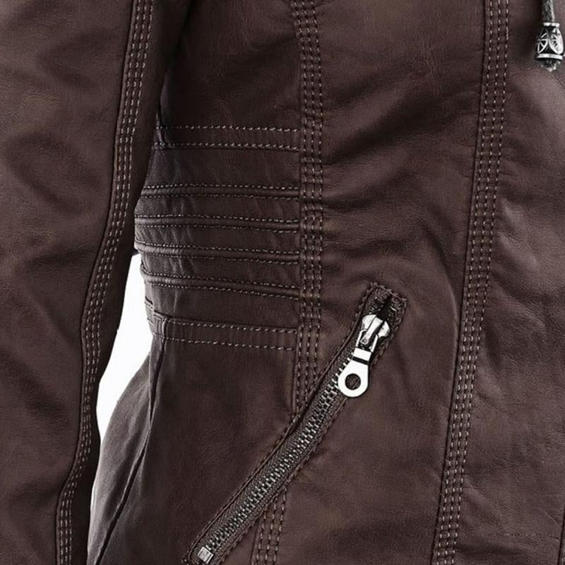 Odessa hooded faux leather jacket, gallery image 15