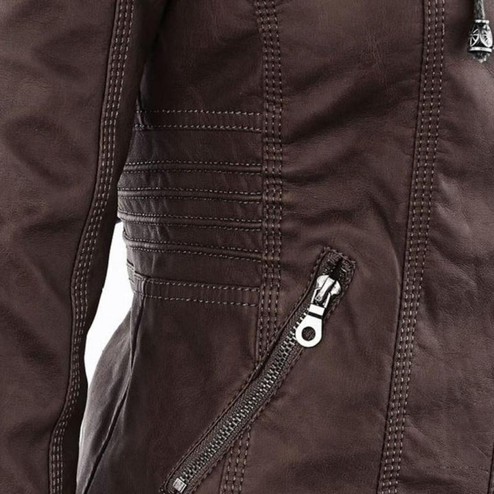 Odessa hooded faux leather jacket, gallery image 15