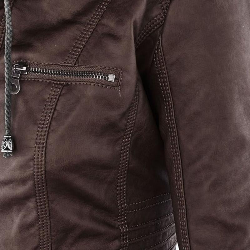 Odessa hooded faux leather jacket, gallery image 16