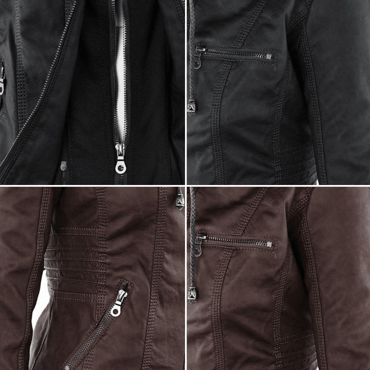 Odessa hooded faux leather jacket, gallery image 17
