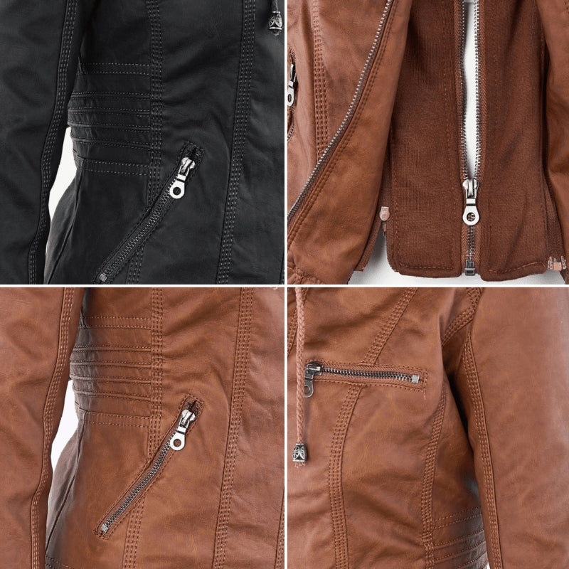 Odessa hooded faux leather jacket, gallery image 18
