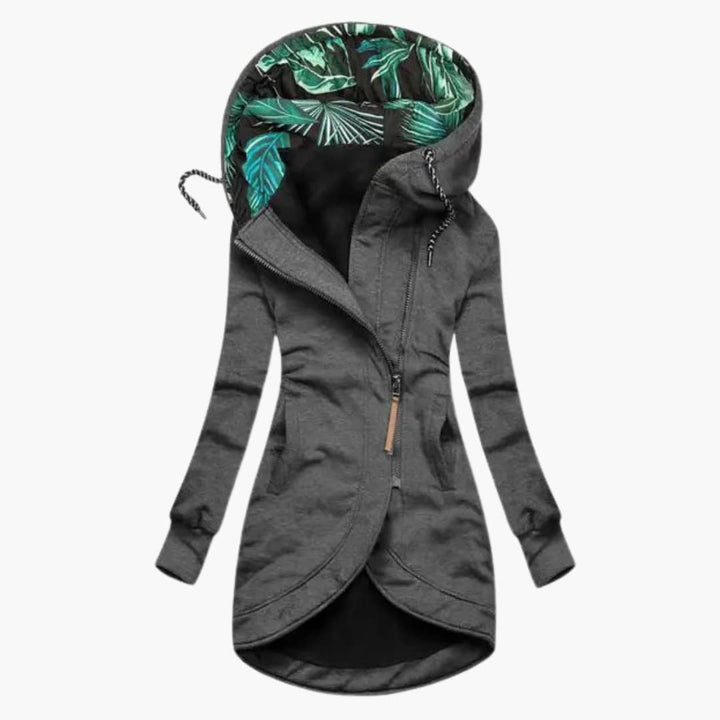 Sabine longline hooded jacket in blue