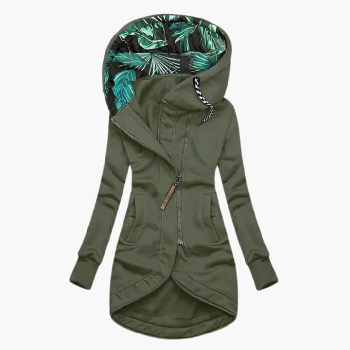 Sabine longline hooded jacket in grey
