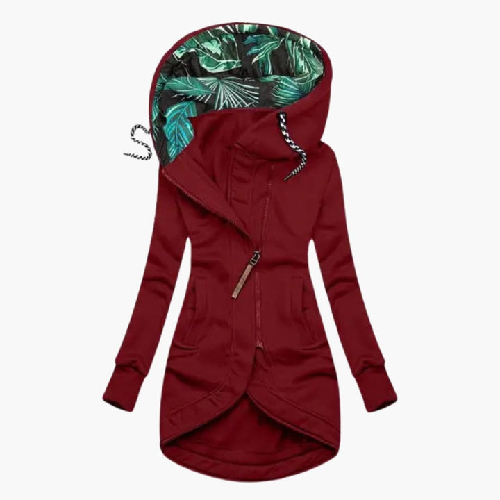 Sabine longline hooded jacket in green