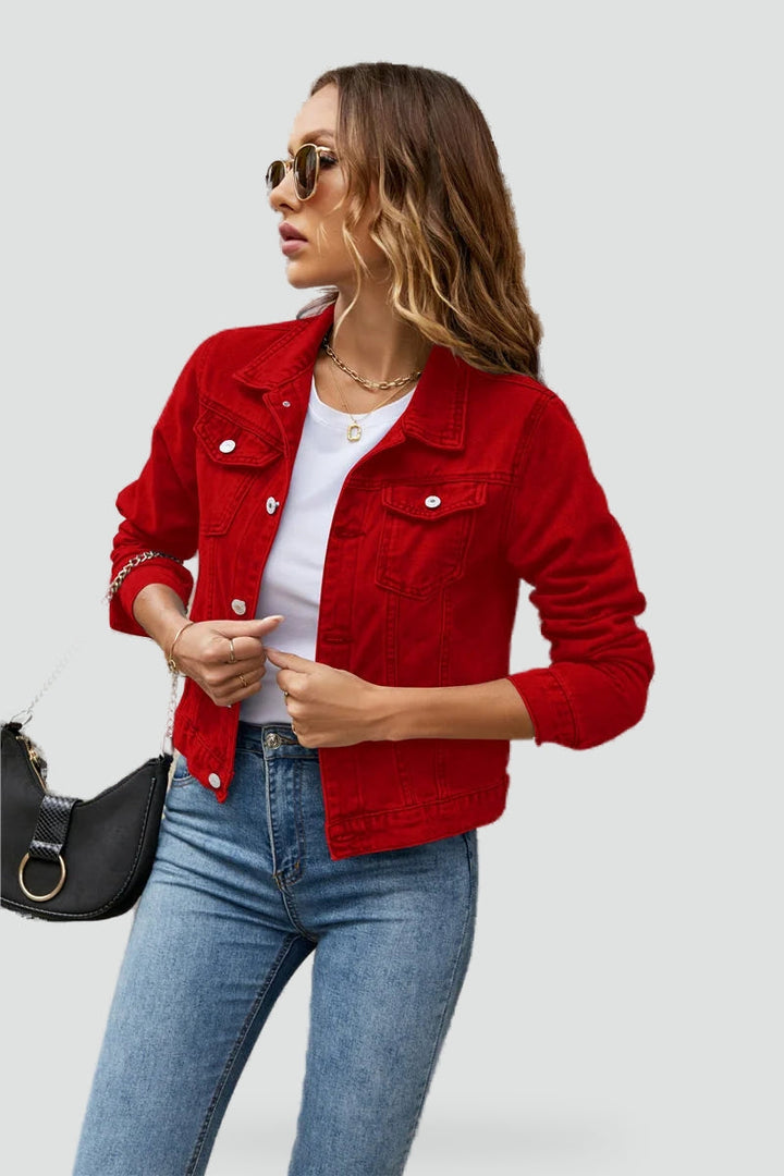Delia classic denim jacket in black
