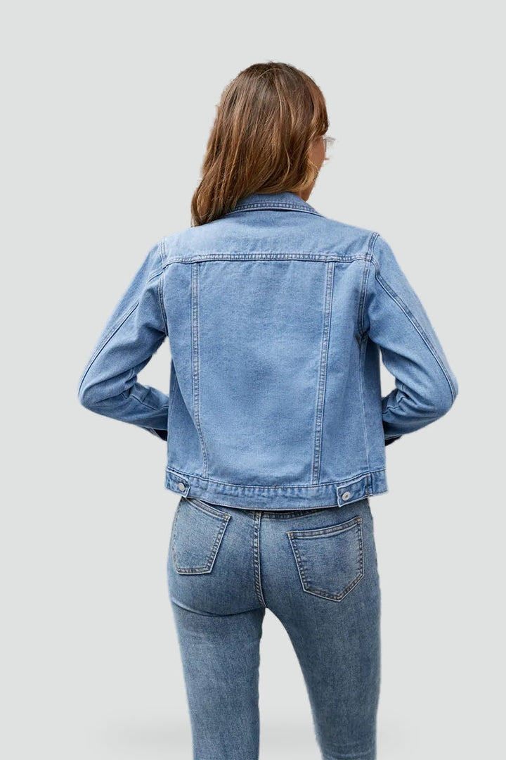 Delia classic denim jacket, back view