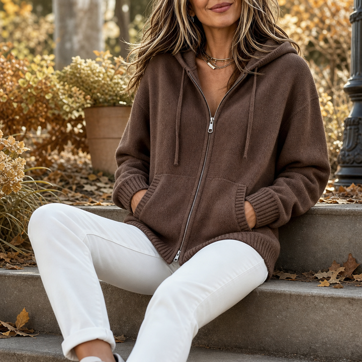 Ragnhild hooded oversized knit cardigan – image 5