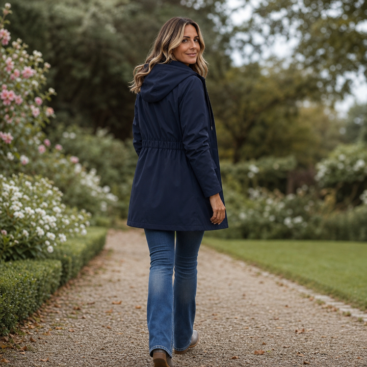 Nienke hooded rain jacket with drawstring waist – image 6