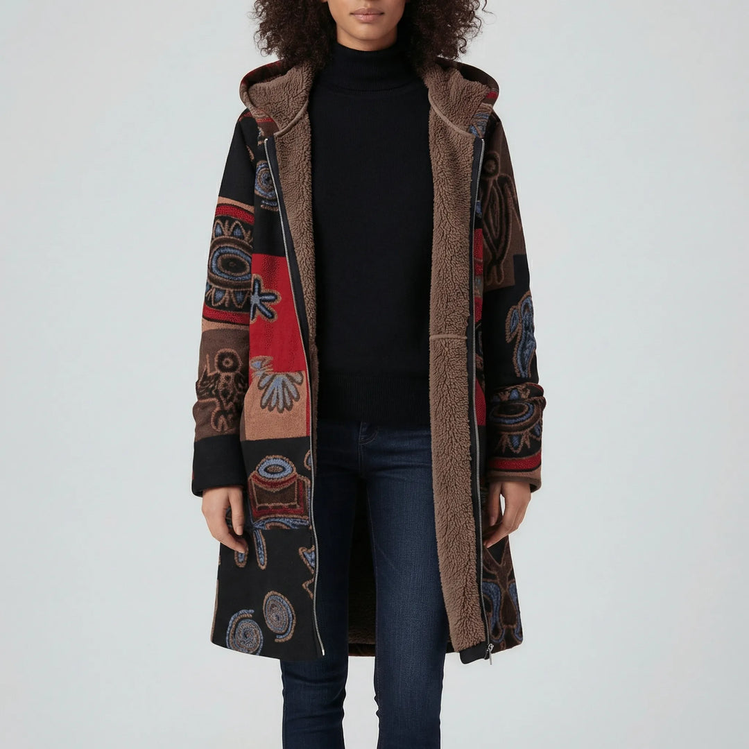 Liberata long fitted hooded jacket – image 10