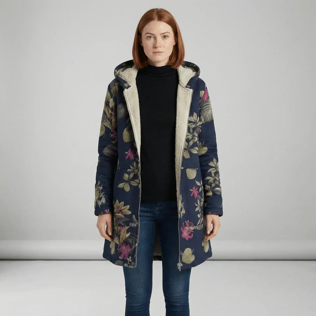 Liberata long fitted hooded jacket – image 2