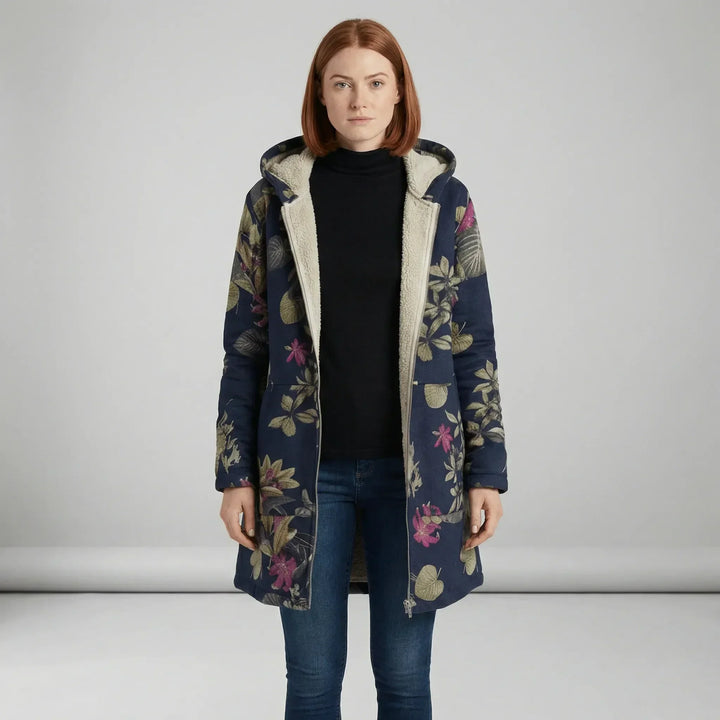 Liberata long fitted hooded jacket – image 2