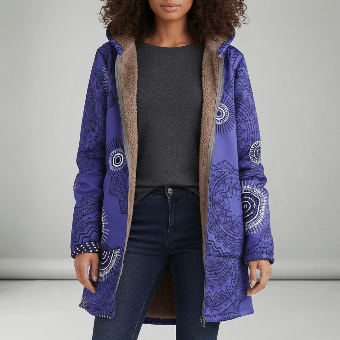 Liberata long fitted hooded jacket – image 4