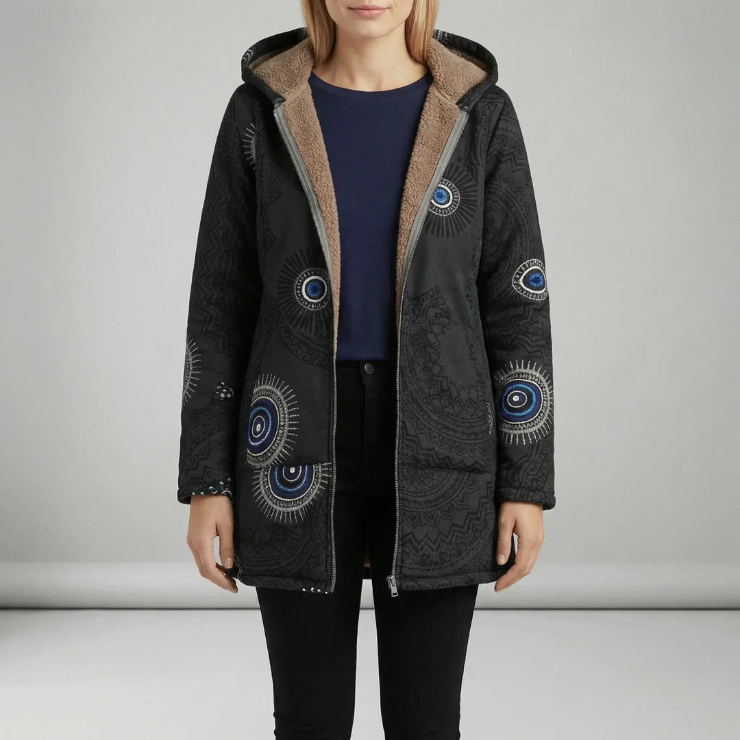 Liberata long fitted hooded jacket – image 6