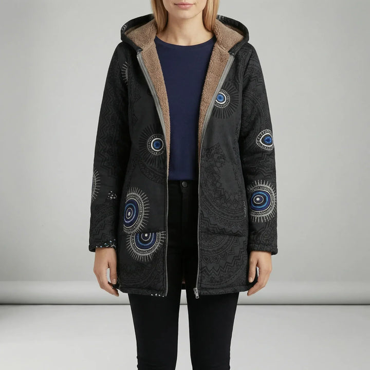 Liberata long fitted hooded jacket – image 6
