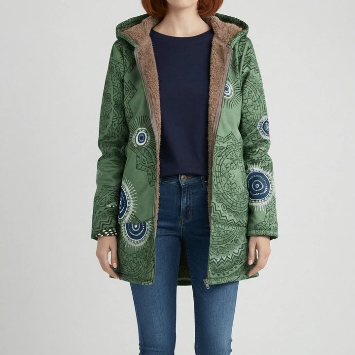 Liberata long fitted hooded jacket – image 7