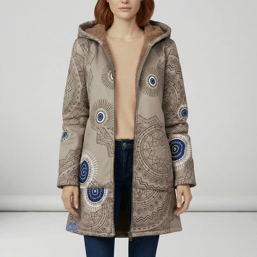 Liberata long fitted hooded jacket – image 8