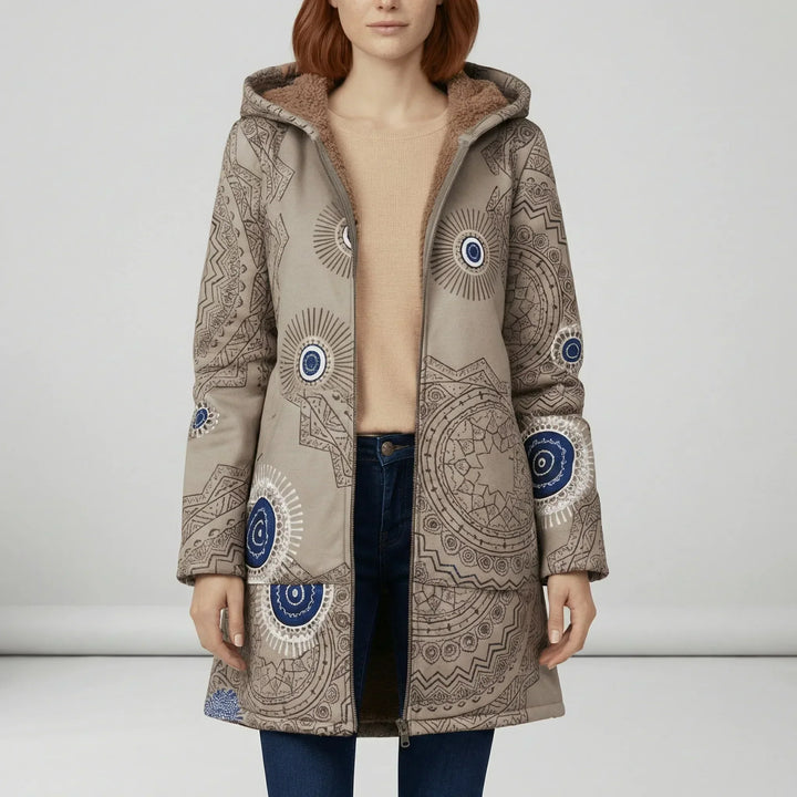 Liberata long fitted hooded jacket – image 8