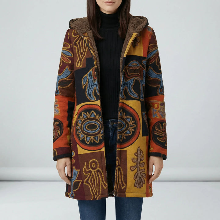 Liberata long fitted hooded jacket – image 9