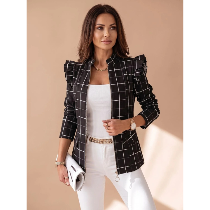 Mareike patterned blazer jacket with zip