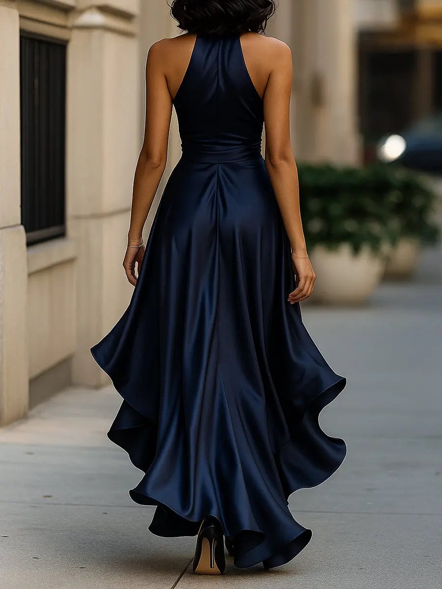 Gudrid wrap halter midi dress – image 5