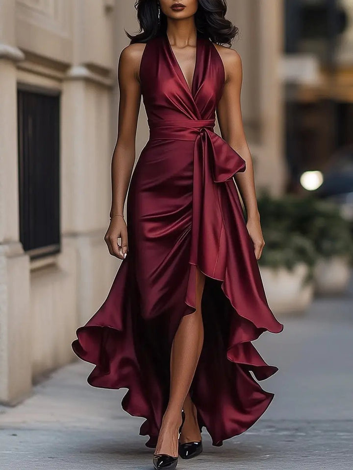 Gudrid wrap halter midi dress – image 6
