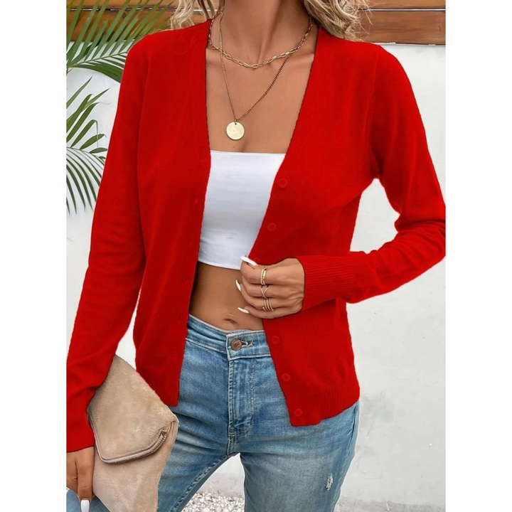 Melina V neck cardigan in royal blue