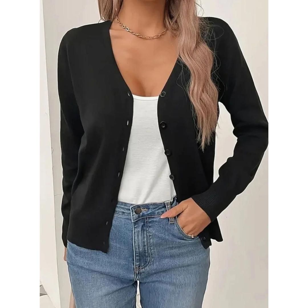 Melina V neck cardigan with buttons