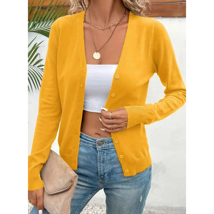Melina V neck cardigan in navy